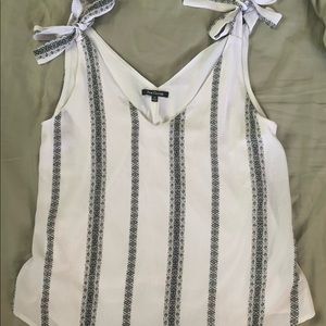 Pink Clover Black/white Detail Tank Top